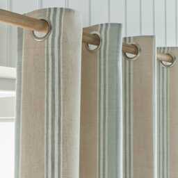Laura Ashley Wickham Lined Eyelet Curtains, 223cm x 228cm, Sage - thumbnail 2