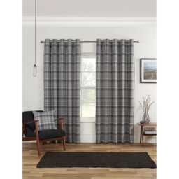 Sundour Carnoustie Curtains, 168 x 137cm, Grey - thumbnail 1