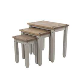 Casa Connor Nest Of Tables, Grey - thumbnail 1