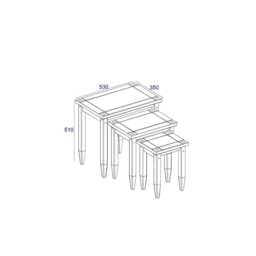 Casa Connor Nest Of Tables, Grey - thumbnail 3