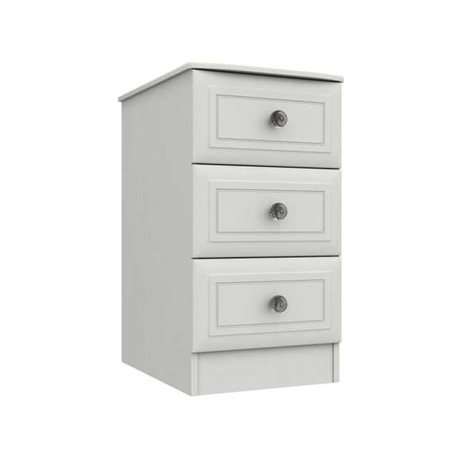 Casa Porto 3 Drawer Chest of Drawers, White - image 1