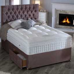 Casa Gable 2 Drawer Divan Bed Set, Super King - thumbnail 1