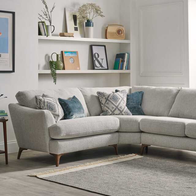 Casa Sloane Fabric Corner Sofa, Bellaria Pearl - image 1