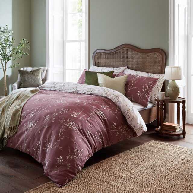 Laura Ashley Pussy Willow Duvet Set, Double, Plum Purple - image 1