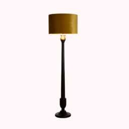 Pacific Lifestyle Wood Candlestick Floor Lamp, Black - thumbnail 1