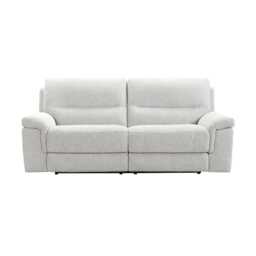 Casa Angus 3 Seater Fabric Power Recliner Sofa, Milan Beige