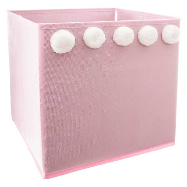 Atmosphera Kids Pompom Storage Box, Pink - image 1