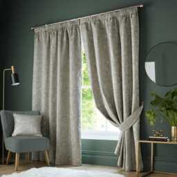 Ashley Wilde Hertford Pencil Pleat Curtains 229 x 183cm, Champagne