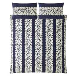 Orla Kiely Sycamore Stripe Duvet Set, Double, Space Blue - thumbnail 5