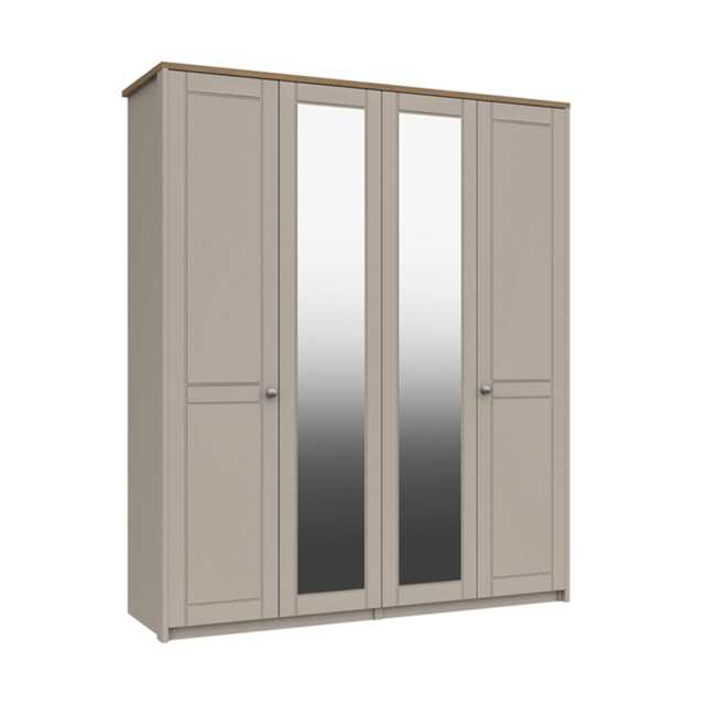 Casa Valencia 4 Door Wardrobe with Mirrors - image 1