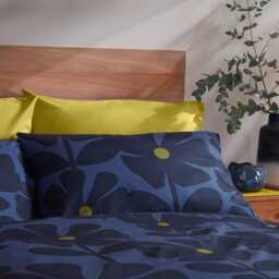 Orla Kiely Wildflower Duvet Set, Super King, Indigo - thumbnail 2