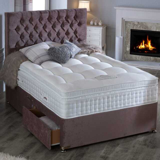 Casa Gable 2 Drawer Divan Bed Set, King - image 1
