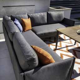 Hartman Porto Aluminium Garden Corner Sofa Set, Rectangular, 7 Seater, Grey