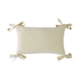 Laura Ashley Flaxley Stripe Microfibre Cushion, 50cm x 30cm, Yellow