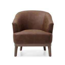 Casa Elsie Faux Leather Accent Chair, Brown - thumbnail 2