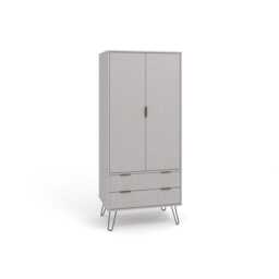 Casa Alden 2 Door Wardrobe, Grey - thumbnail 1