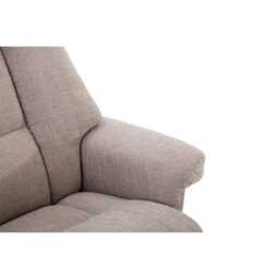 Casa Bayonne Swivel Manual Recliner Fabric Chair & Footstool, Wheat - thumbnail 3