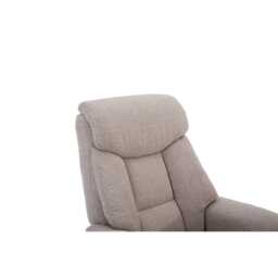 Casa Bayonne Swivel Manual Recliner Fabric Chair & Footstool, Wheat - thumbnail 4