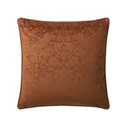 William Morris At Home Strawberry Thief Embossed Cushion, 50x50cm, Saffron