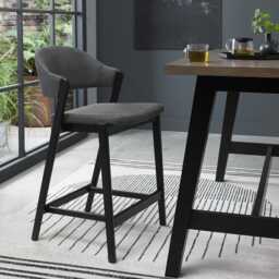 Casa Cambridge Bar Stool, Dark Grey - thumbnail 3