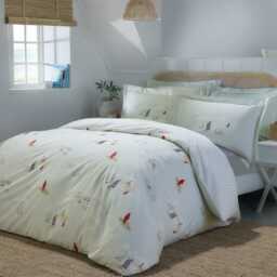 Sophie Allport Coastal Boats Duvet Set, Double, Blue - thumbnail 1