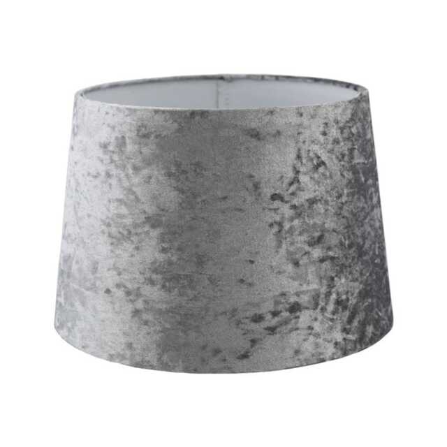 Casa Velvet Empire Lamp Shade, 30cm, Silver