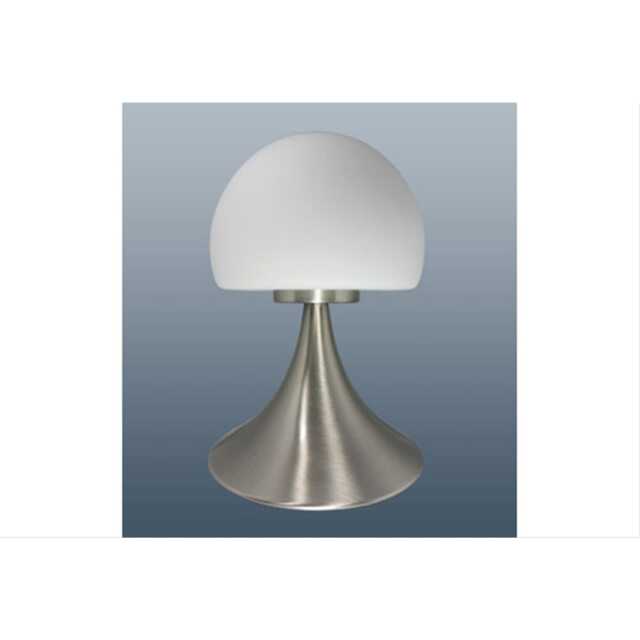 Casa Jemima Round Touch Lamp, Chrome, Small, White