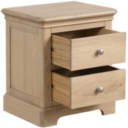 Casa Linden 2 Drawer Bedside Cabinet - thumbnail 1