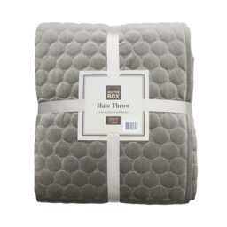 Scatter Box Halo Quilted Velvet Throw, Taupe