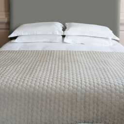 Scatter Box Halo Quilted Velvet Throw, Taupe - thumbnail 2