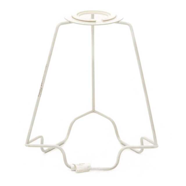"Casa Lamp Shade Carrier, Metal, 5"", White"