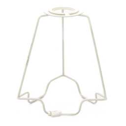 "Casa Lamp Shade Carrier, Metal, 5"", White"