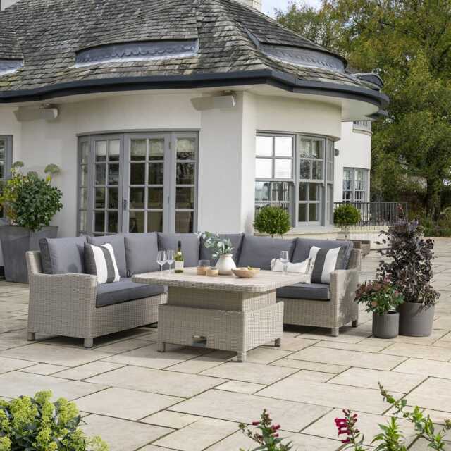Kettler Palma Rattan Garden Sofa Set, 7 Seater, Grey - image 1