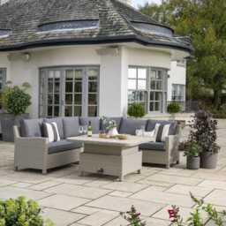 Kettler Palma Rattan Garden Sofa Set, 7 Seater, Grey - thumbnail 1