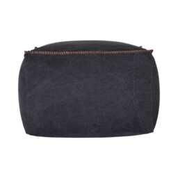 Casa Eris Whip Stitch Square Pouffe, Black & Latte - thumbnail 1