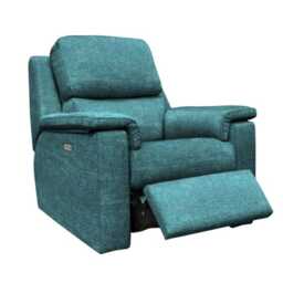 G Plan Harper Fabric Power Recliner Armchair, Mamas Ocean - thumbnail 1