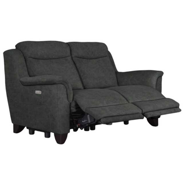 Parker Knoll Manhattan 2 Seater Power Recliner Leather Sofa, Oxford Winter Lake