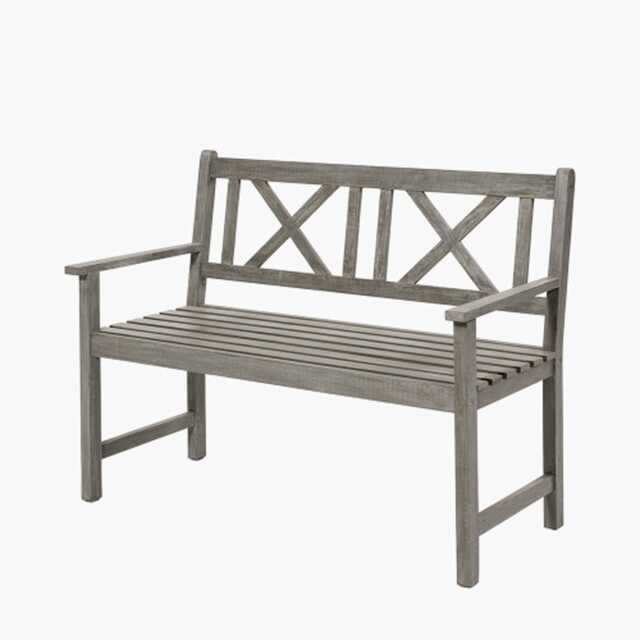 Pacific Lifestyle Cambridge Wooden Garden Bench, 3 Seater, Grey - image 1