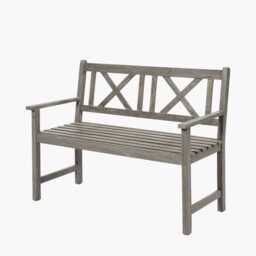 Pacific Lifestyle Cambridge Wooden Garden Bench, 3 Seater, Grey