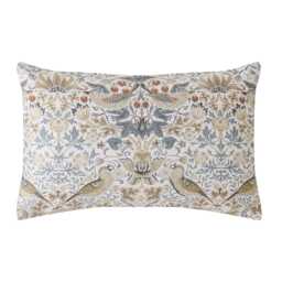 William Morris At Home Strawberry Thief Standard Pillowcase Pair, Hessian - thumbnail 1