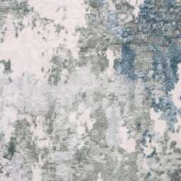 Frith Rugs Kaydon Washable Woven Rug, 230cm x 160cm, Grey & Blue Abstract Pattern - thumbnail 2