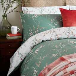 Laura Ashley Pussy Willow Duvet Set, Double, Fern Green - thumbnail 2