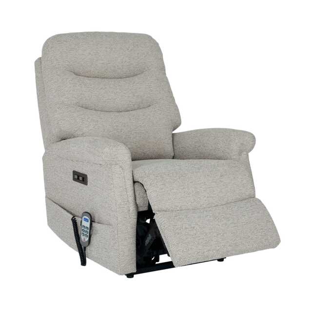Celebrity Hollingwell Petite Power Recliner Cloud Zero Fabric Armchair, Elgin Oyster - image 1