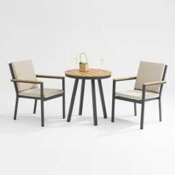 Nova Heidi Aluminium Garden Bistro Set, 2 Seater, White - thumbnail 2