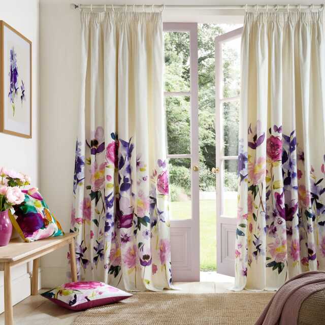 Bluebellgray Taransay Curtains, 168 x 183cm, Fuchsia - image 1