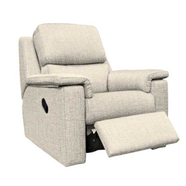 G Plan Harper Fabric Manual Recliner Armchair, Lattice Birch - image 1