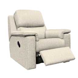 G Plan Harper Fabric Manual Recliner Armchair, Lattice Birch
