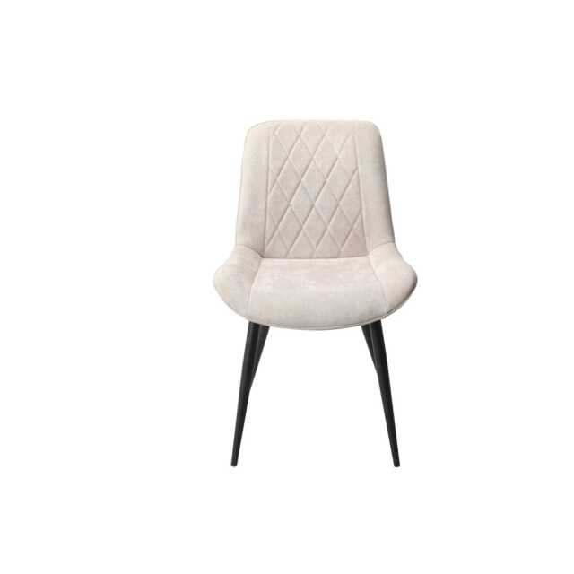 Casa Angelo Diamond Fabric Dining Chairs, Set of 2, Natural - image 1