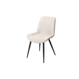 Casa Angelo Diamond Fabric Dining Chairs, Set of 2, Natural - thumbnail 2