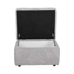Casa Larry Plain Storage Fabric Footstool - thumbnail 3
